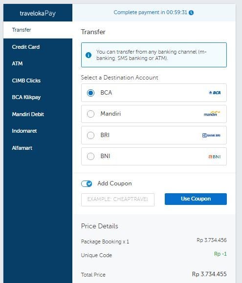 Masukkan voucher code di kolom yang tersedia